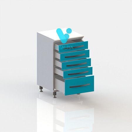 ВИТАЛИЯ Т5 ЛЮКС — Медицинская тумба на хромированных ножках