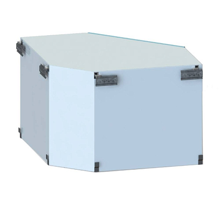 ВИТАЛИЯ Н2 угловой — Навесной медицинский шкаф металлическая дверца