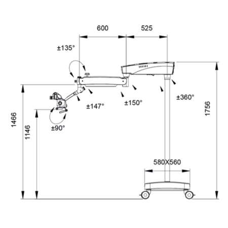 MedPribor Прима Д - стоматологический операционный микроскоп с 5-ти ступенчатым увеличением и LED-подсветкой