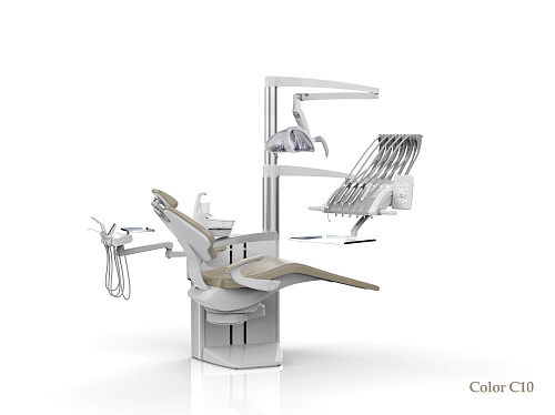SILVERFOX 8000С CMS0 – Стоматологическая установка с верхней подачей и электрической системой управления инструментами, подачей воздуха и воды